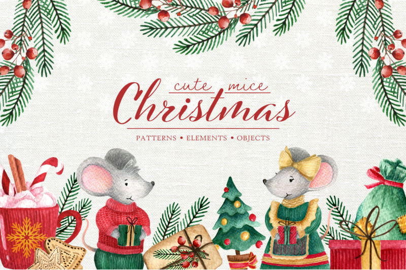 christmas-watercolor-set-cute-mice