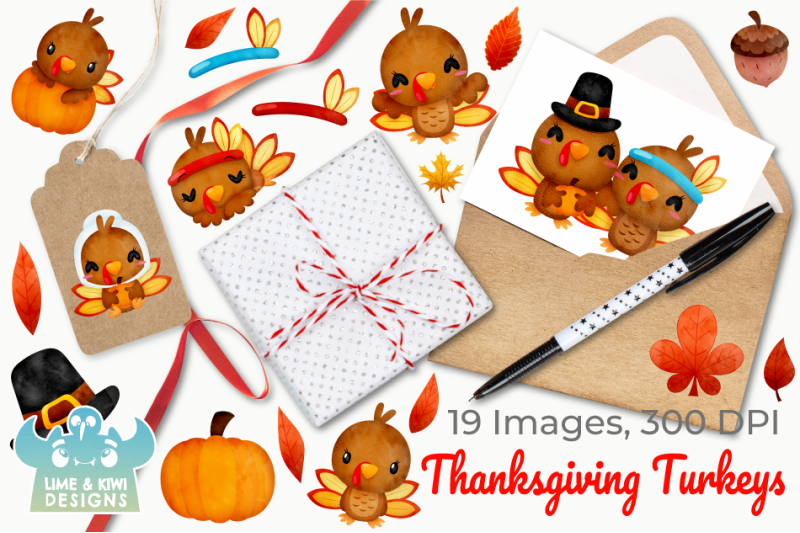 thanksgiving-turkeys-watercolor-clipart-instant-download