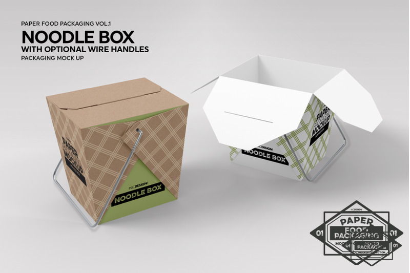 Download Noodle Box Packaging MockUp By INC Design Studio | TheHungryJPEG.com
