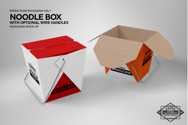 Download Noodle Box Packaging MockUp By INC Design Studio | TheHungryJPEG.com