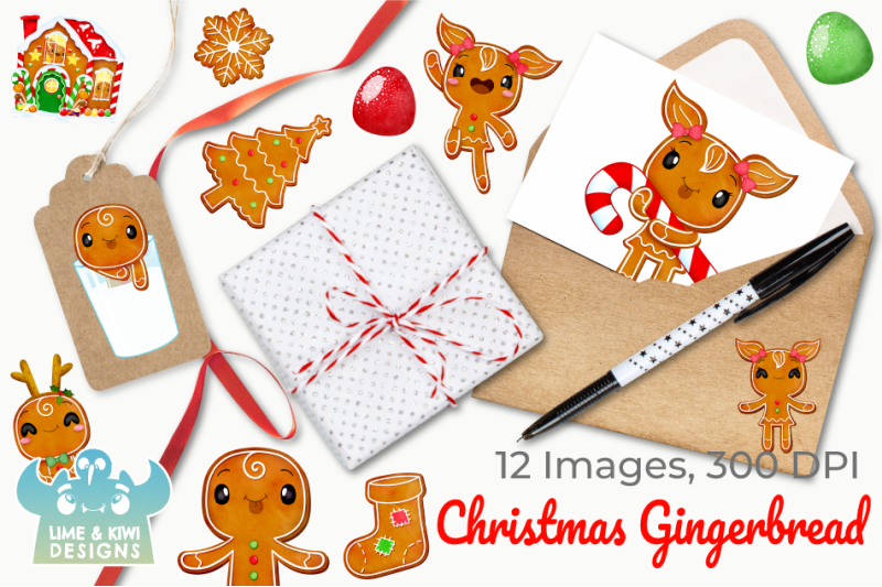 christmas-gingerbread-watercolor-clipart-instant-download