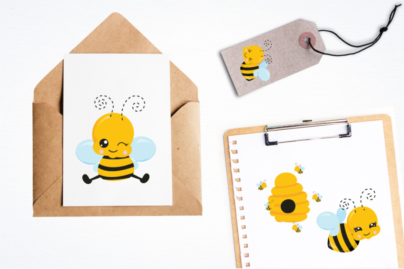 kawaii-honeybees-graphic-and-illustration