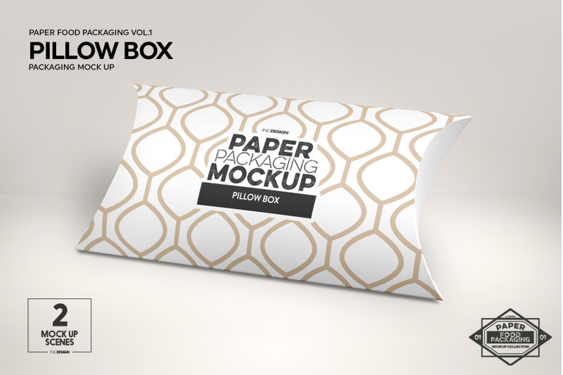 Download Pillow Box Packaging MockUp By INC Design Studio ...