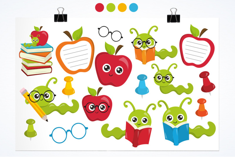 apple-bookworm-graphic-and-illustration