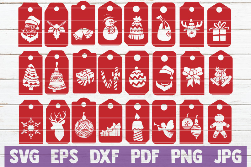 Christmas Tags Bundle | SVG Cut Files By MintyMarshmallows | TheHungryJPEG