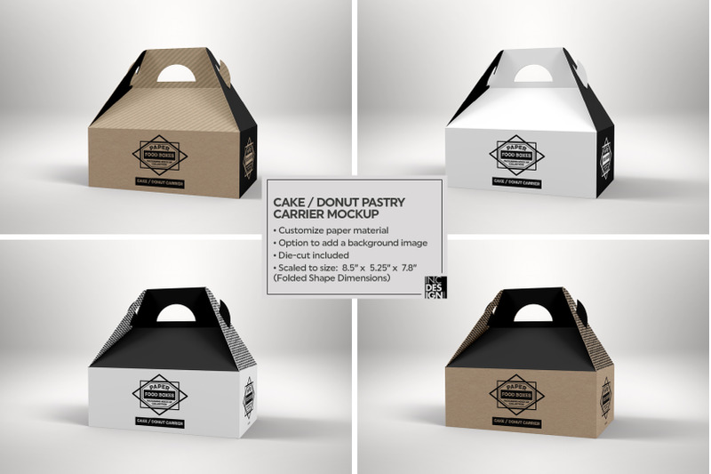 Cake Carrier Packaging MockUp By INC Design Studio ...