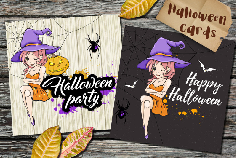halloween-cards-with-little-witch