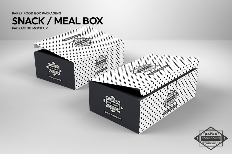 Download Snack or Meal Box Packaging MockUp By INC Design Studio | TheHungryJPEG.com