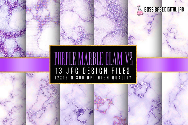 purple-glam-marble-digital-papers-volume-2