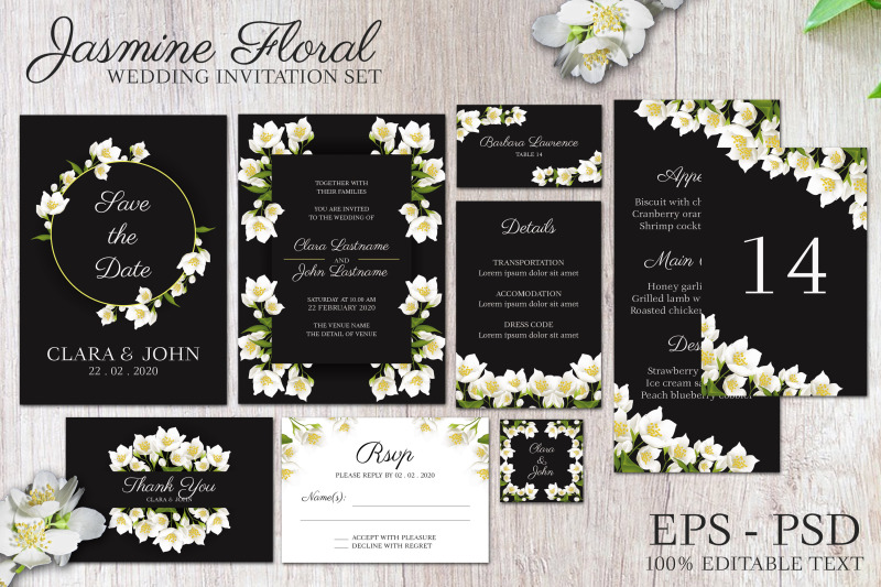 jasmine-floral-wedding-invitation-set