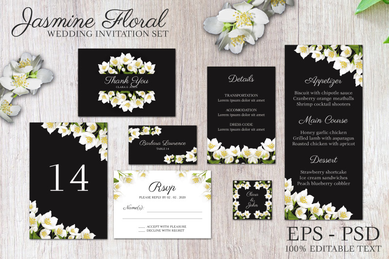 jasmine-floral-wedding-invitation-set