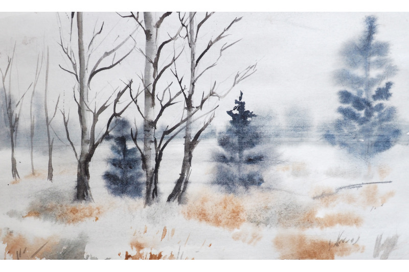winter-watercolor-landscape