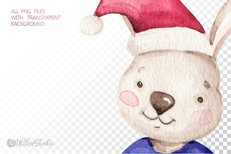 cute-rabbits-cozy-winter-christmas-watercolor-clipart