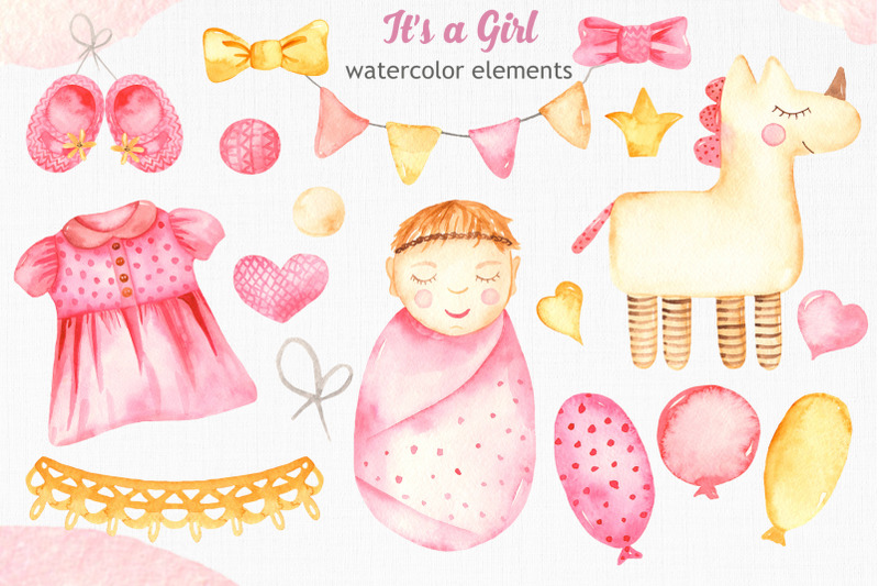 it-039-s-a-girl-watercolor-collection-clipart-premade-cards-and-patterns