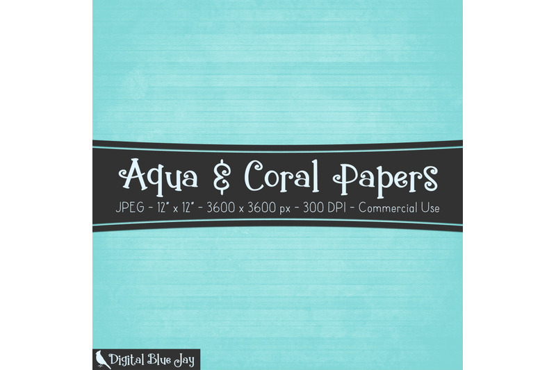 aqua-amp-coral-digital-papers