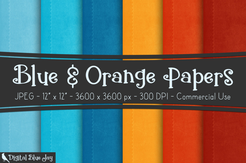 blue-amp-orange-digital-papers
