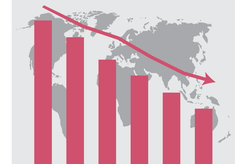 world-crisis-chart-template-vector