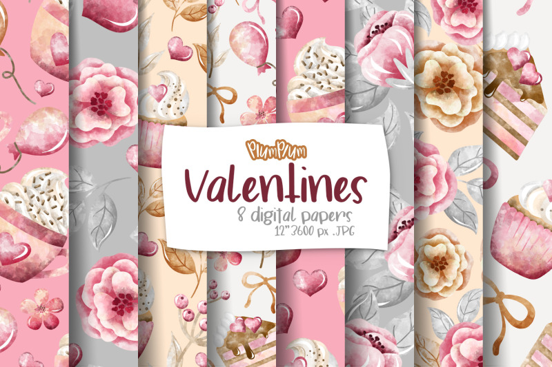 valentines-digital-papers