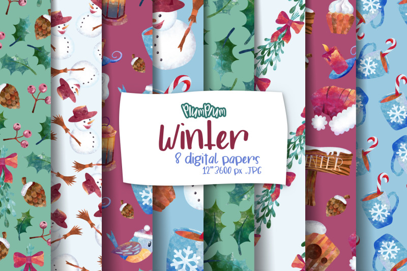 winter-digital-papers