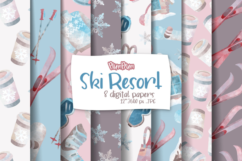 skiing-digital-papers