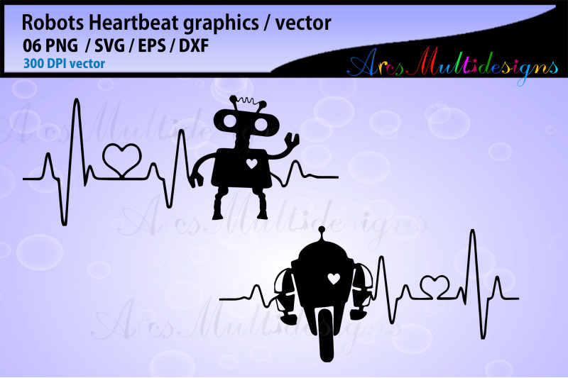 robot-heartbeat-graphics-svg