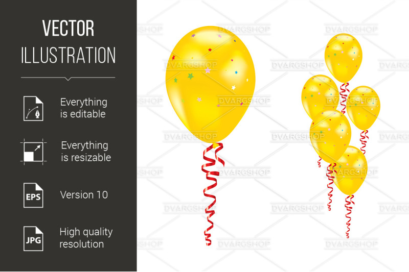 balloons-with-stars-and-ribbons