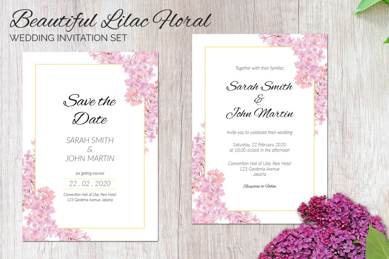 beautiful-lilac-floral-wedding-invitation-set