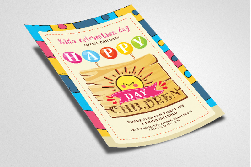 kids-celebration-day-flyer-template