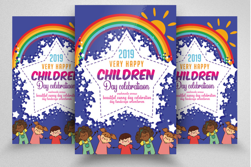 children-celebration-day-flyer-poster