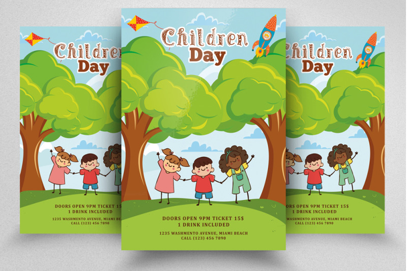 children-celebration-day-flyer-poster