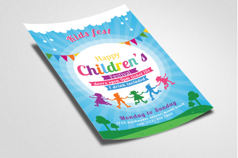 international-children-039-s-day-flyer-template