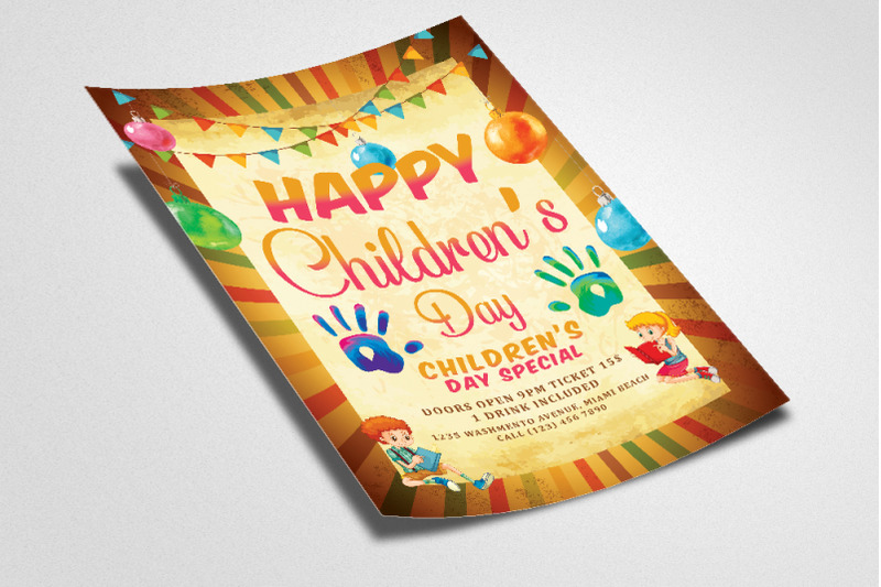 happy-children-day-flyer-template