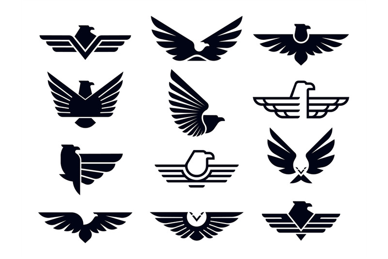 eagle-symbol-silhouette-flying-eagles-emblem-winged-badge-and-freedo