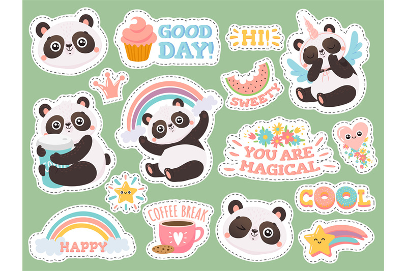 cute-panda-stickers-happy-pandas-patches-cool-animals-and-winked-pan