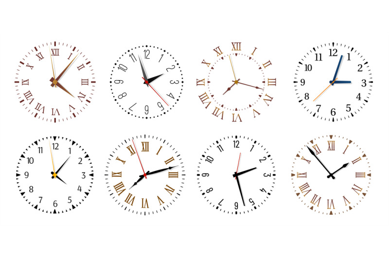 modern-clock-faces-minimalist-watch-round-clocks-and-watch-face-isol
