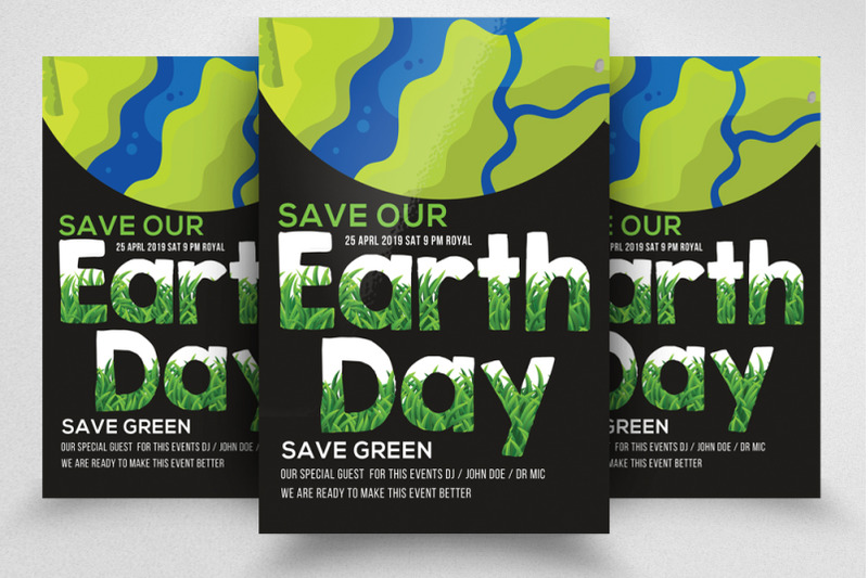 earth-day-celebration-flyer-template