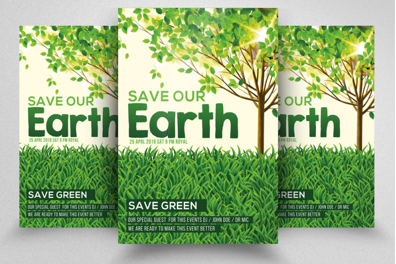 earth-day-celebration-flyer-template