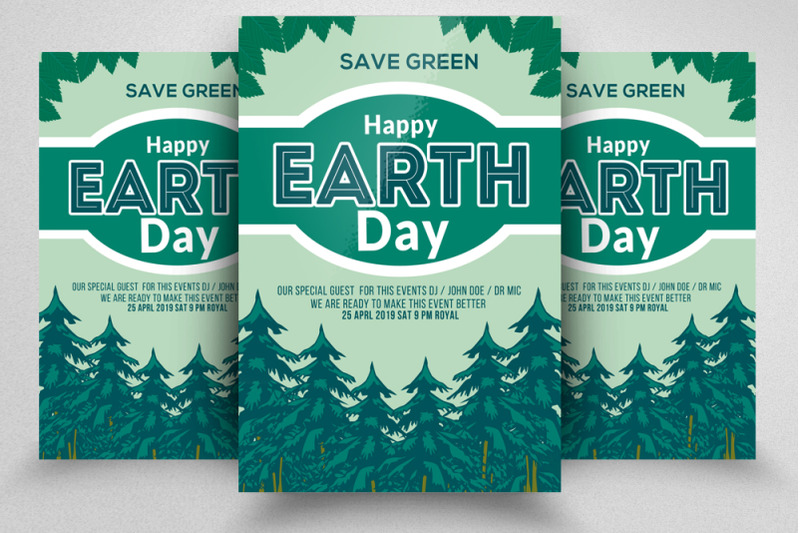 earth-day-celebration-flyer-template