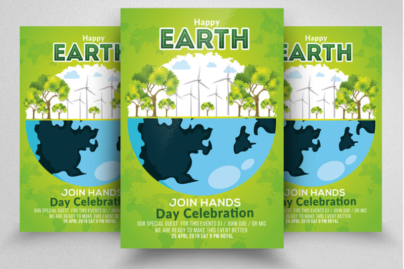 earth-day-celebration-flyer-template