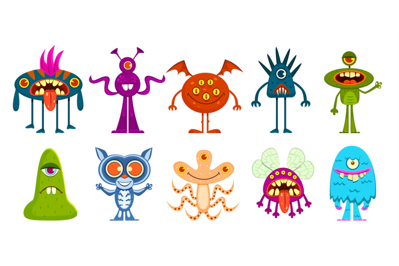 cartoon-monsters-cute-little-goblins-and-gremlins-scary-alien-kids