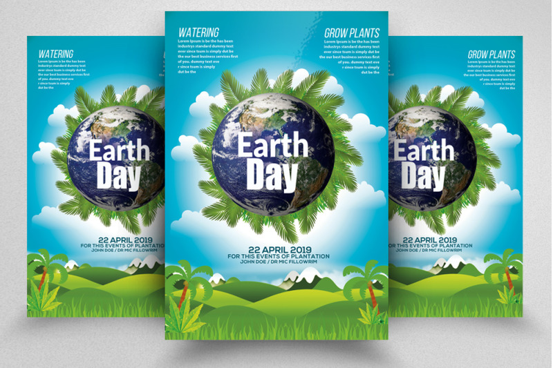 earth-day-celebration-flyer-template