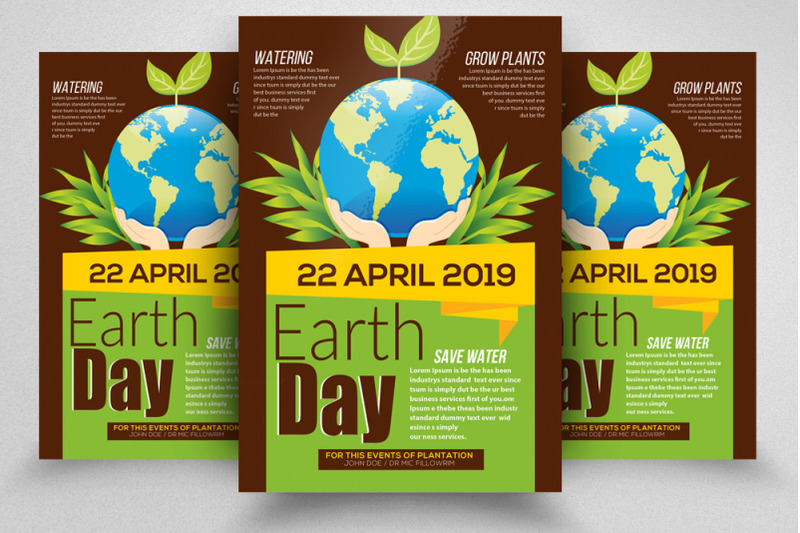 earth-day-celebration-flyer-template