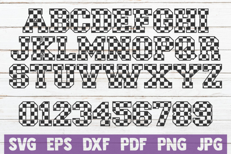 checkered-alphabet-svg-cut-file