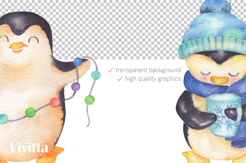 penguins-winter-family-watercolor-design-clip-art