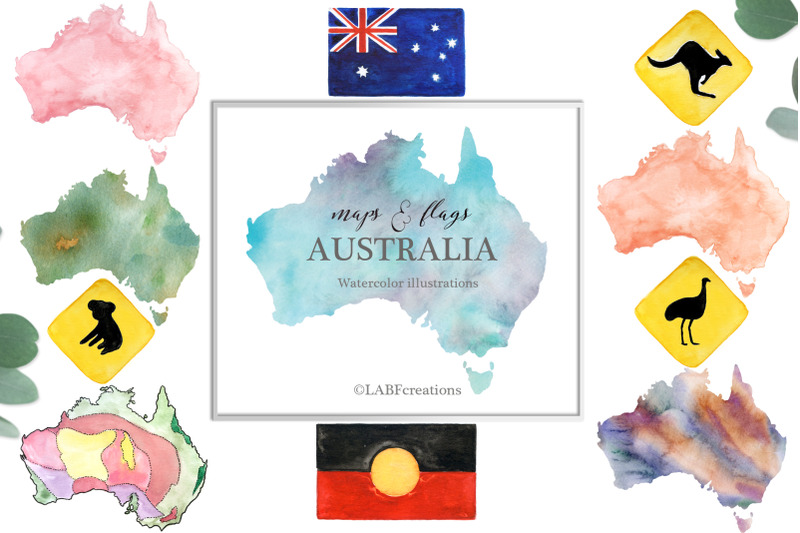 australia-watercolor-map-creator