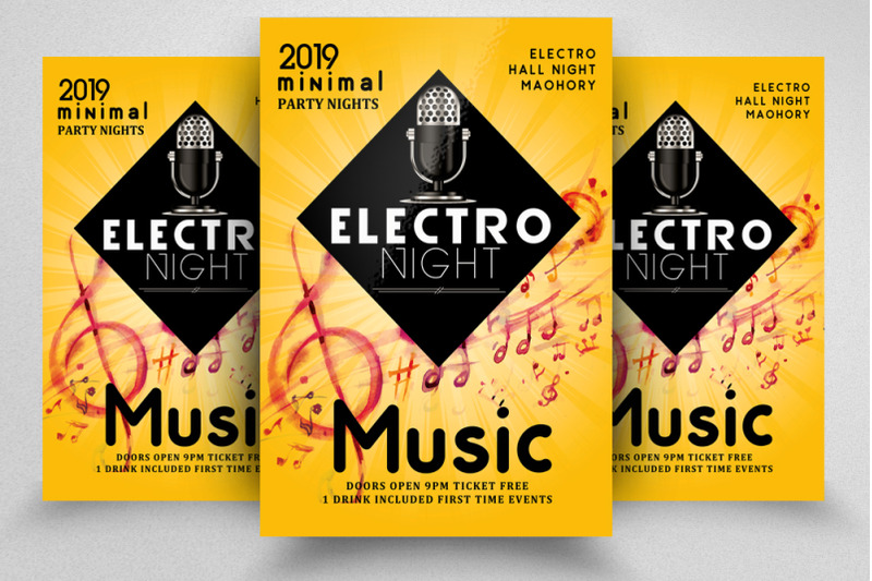 electro-music-party-night-flyer