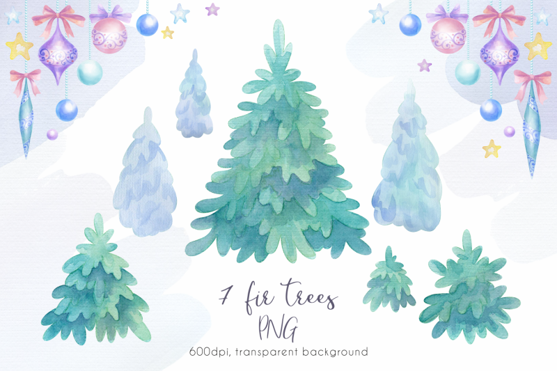 woodland-party-watercolor-christmas-set