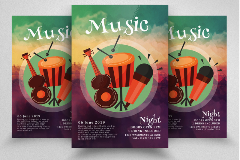 musical-band-night-flyer-template