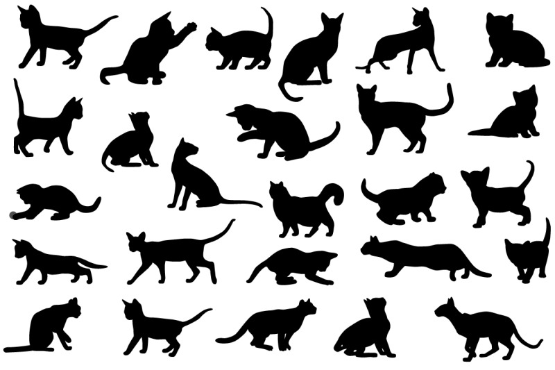 silhouettes-of-cats