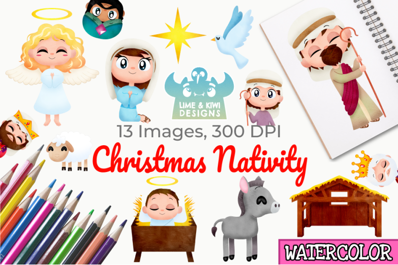christmas-nativity-watercolor-clipart-instant-download